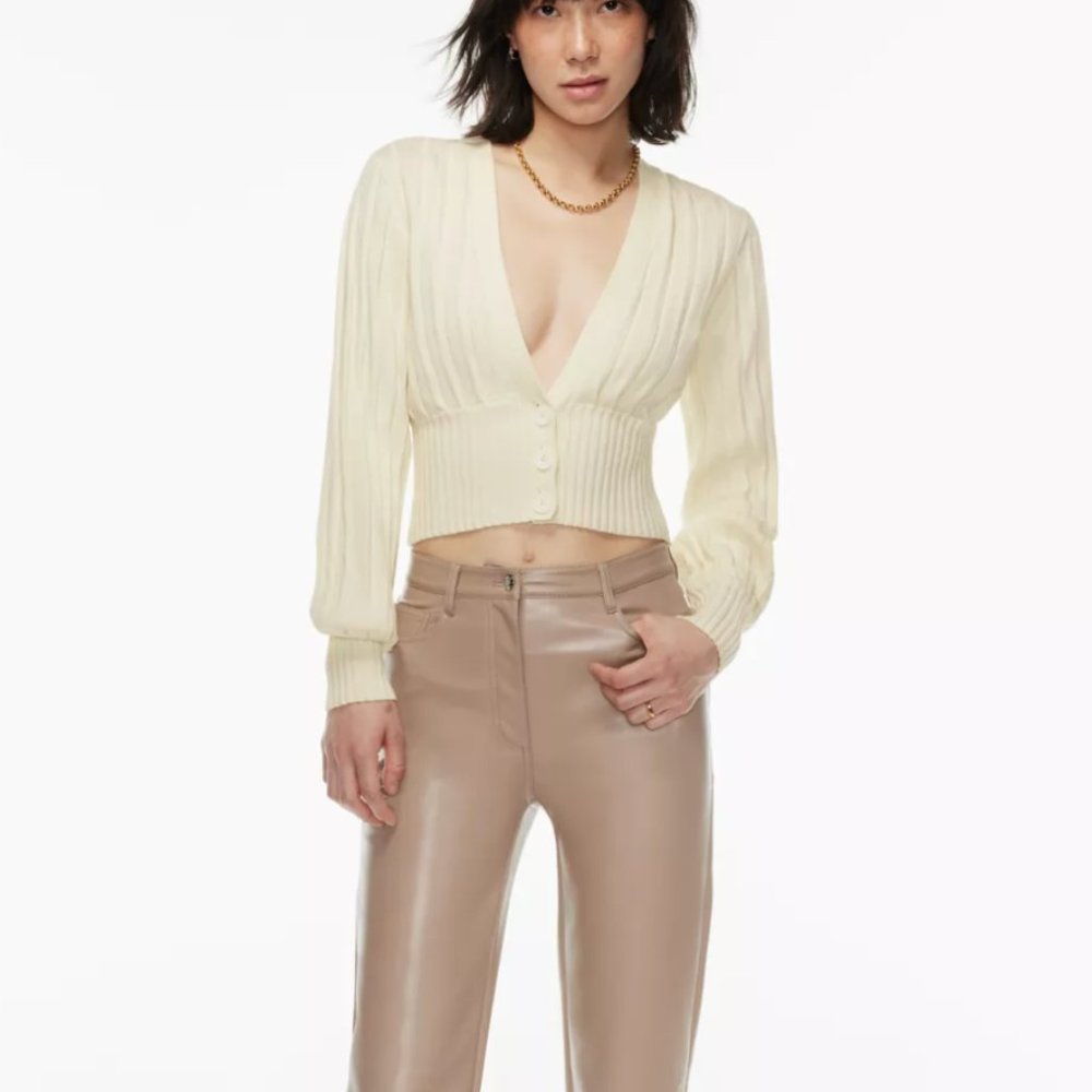Aritzia Wilfred Plunge Cardigan Sweater
